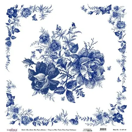 Model K007 Blue Shades of the Earth Rice Paper Decoupage 30x32
