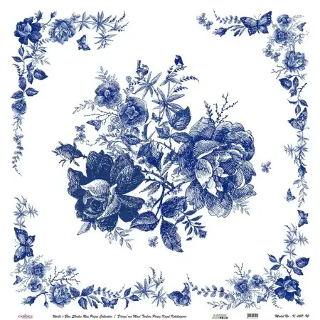 Model K007 Blue Shades of the Earth Rice Paper Decoupage 60x62