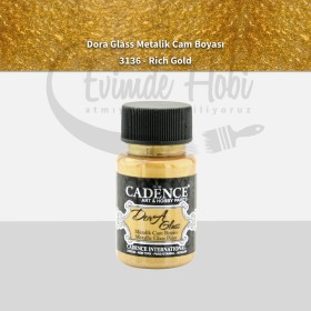 Cadence Dora Metalik Cam Boyası 3136 Rich Gold 50ML