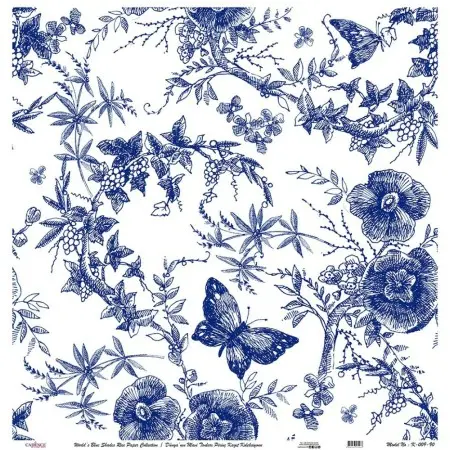 Model K009 Blue Shades of the Earth Rice Paper Decoupage 60x62