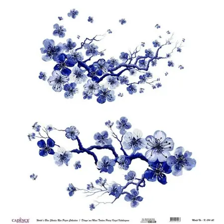 Model K014 Blue Shades of the Earth Rice Paper Decoupage 30x32
