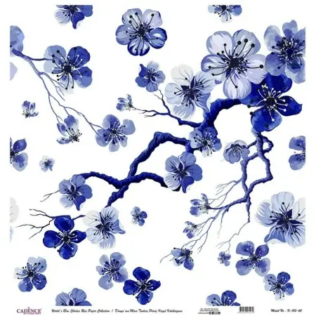 Model K015 Blue Shades of the Earth Rice Paper Decoupage 30x32