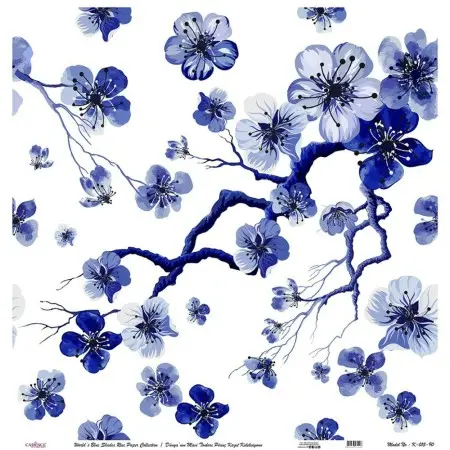 Model K015 Blue Shades of the Earth Rice Paper Decoupage 60x62