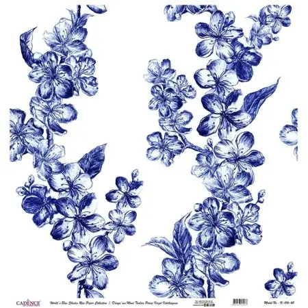 Model K016 Blue Shades of the Earth Rice Paper Decoupage 30x32