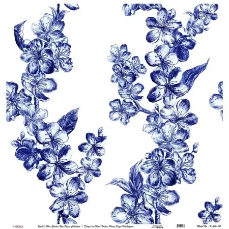 Model K016 Blue Shades of the Earth Rice Paper Decoupage 60x62