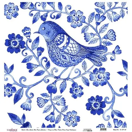 Model K017 Blue Shades of the Earth Rice Paper Decoupage 30x32