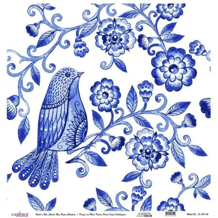 Model K018 Blue Shades of the Earth Rice Paper Decoupage 30x32