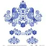 Model K019 Blue Shades of the World Rice Paper Decoupage 60x62