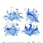 Model K020 Blue Shades of the Earth Rice Paper Decoupage 30x32