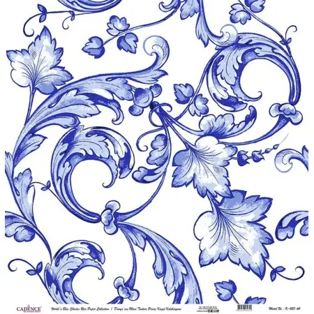 Model K028 Blue Shades of the World Rice Paper Decoupage 30x32