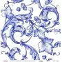 Model K028 Blue Shades of the World Rice Paper Decoupage 30x32