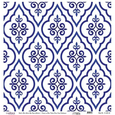 Model K032 Blue Shades of the Earth Rice Paper Decoupage 30x32