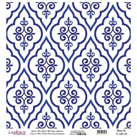 Model K032 Blue Shades of the Earth Rice Paper Decoupage 90x92