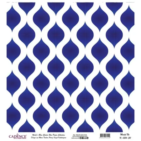 Model K034 Blue Shades of the World Rice Paper Decoupage 60x62