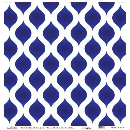 Model K035 Blue Shades of the World Rice Paper Decoupage 30x32