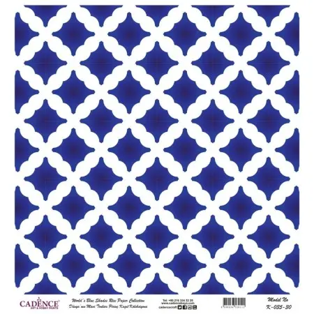 Model K035 Blue Shades of the Earth Rice Paper Decoupage 90x92