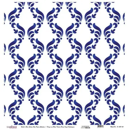 Model K038 Blue Shades of the World Rice Paper Decoupage 30x32