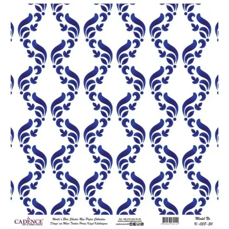 Model K038 Blue Shades of the Earth Rice Paper Decoupage 90x92