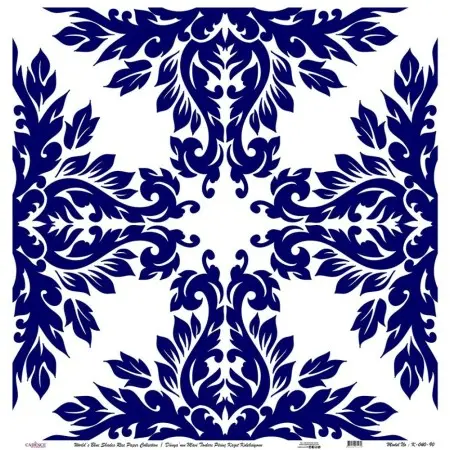 Model K040 Blue Shades of the Earth Rice Paper Decoupage 60x62