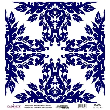 Model K040 Blue Shades of the Earth Rice Paper Decoupage 90x92