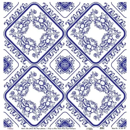 Model K041 Blue Shades of the World Rice Paper Decoupage 60x62