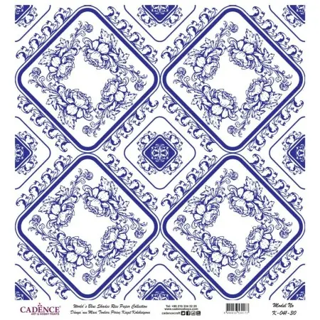 Model K041 Blue Shades of the Earth Rice Paper Decoupage 90x92