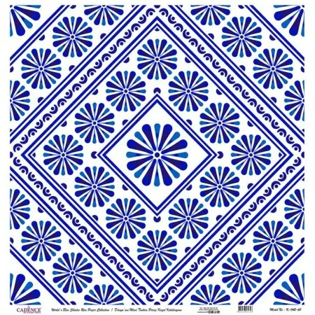 Model K042 Blue Shades of the World Rice Paper Decoupage 30x32