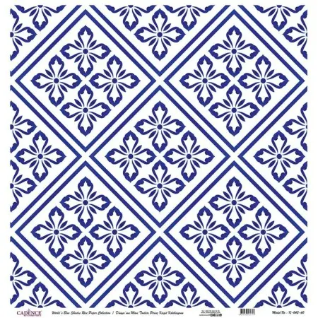 Model K043 Blue Shades of the World Rice Paper Decoupage 30x32