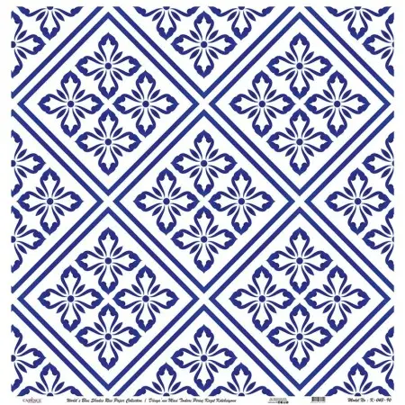 Model K043 Blue Shades of the Earth Rice Paper Decoupage 60x62