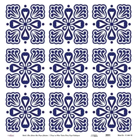 Model K044 Blue Shades of the World Rice Paper Decoupage 60x62