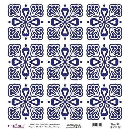 Model K044 Blue Shades of the Earth Rice Paper Decoupage 90x92