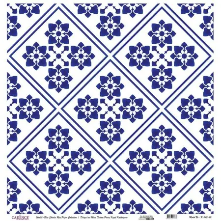 Model K045 Blue Shades of the Earth Rice Paper Decoupage 30x32
