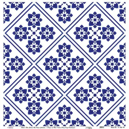 Model K045 Blue Shades of the Earth Rice Paper Decoupage 60x62