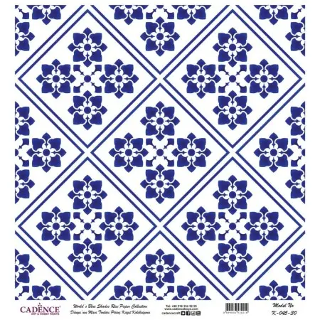 Model K045 Blue Shades of the Earth Rice Paper Decoupage 90x92