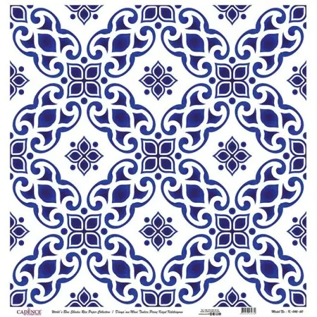 Model K046 Blue Shades of the Earth Rice Paper Decoupage 30x32