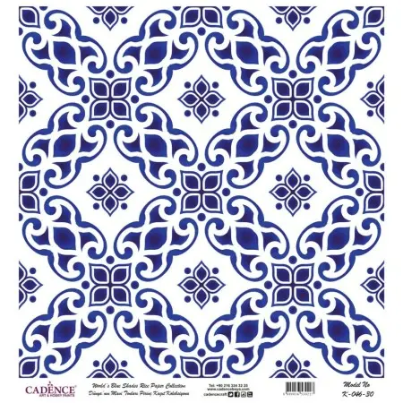 Model K046 Blue Shades of the Earth Rice Paper Decoupage 90x92