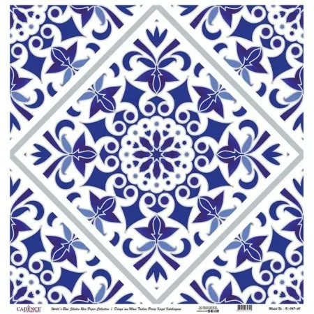 Model K047 Blue Shades of the Earth Rice Paper Decoupage 30x32