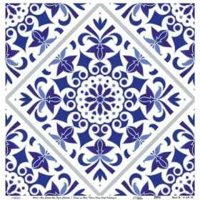Model K047 Dünya'nın Mavi Tonları Pirinç Kağıt Dekopaj 60x62