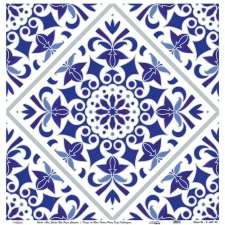 Model K047 Blue Shades of the Earth Rice Paper Decoupage 60x62