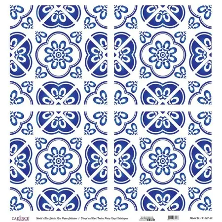 Model K048 Blue Shades of the Earth Rice Paper Decoupage 30x32