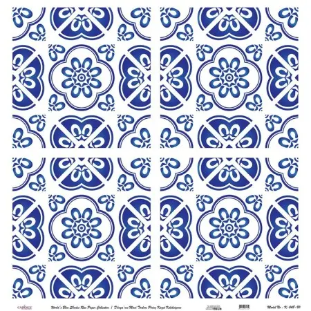 Model K048 Blue Shades of the Earth Rice Paper Decoupage 60x62