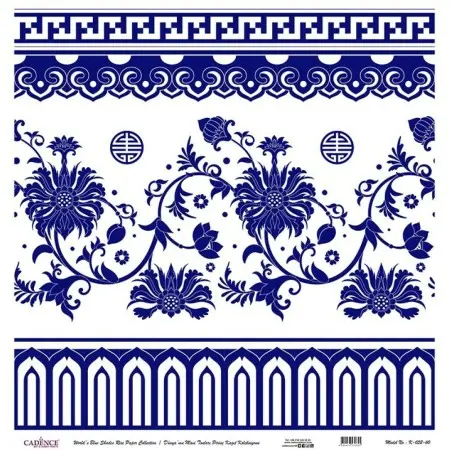 Model K052 Blue Shades of the Earth Rice Paper Decoupage 30x32