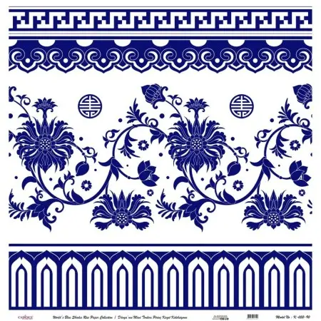 Model K052 Blue Shades of the Earth Rice Paper Decoupage 60x62
