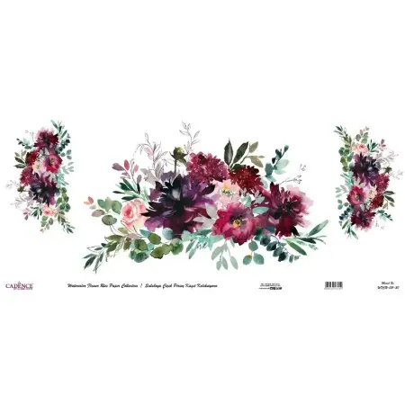 Model WFCR001 Watercolor Flower Rice Paper Collection 60x140