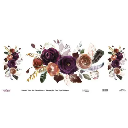 Model WFCR004 Watercolor Flower Rice Paper Collection 60x140
