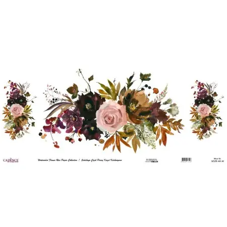 Model WFCR005 Watercolor Flower Rice Paper Collection 60x140