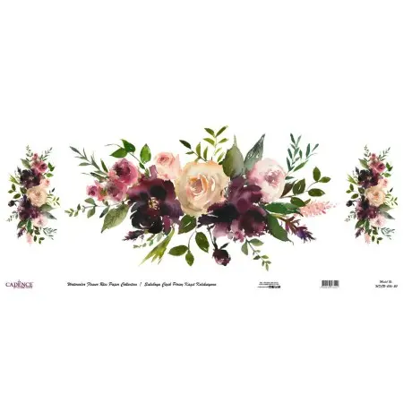 Model WFCR006 Watercolor Flower Rice Paper Collection 30x68