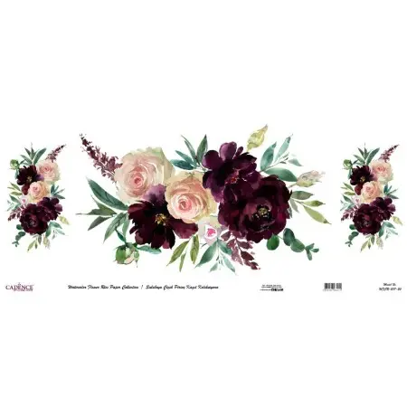 Model WFCR007 Watercolor Flower Rice Paper Collection 90x214