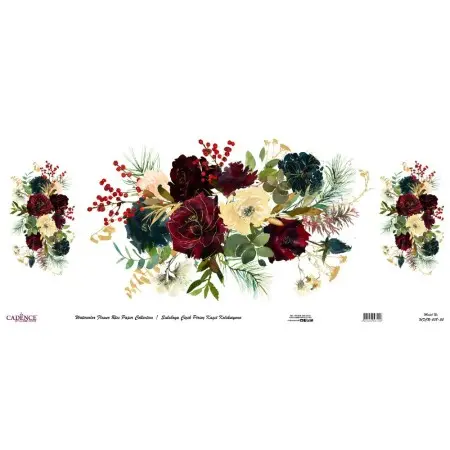 Model WFCR008 Watercolor Flower Rice Paper Collection 30x68