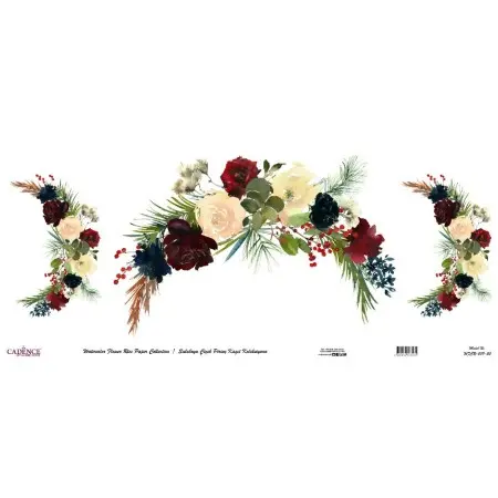 Model WFCR009 Watercolor Flower Rice Paper Collection 30x68